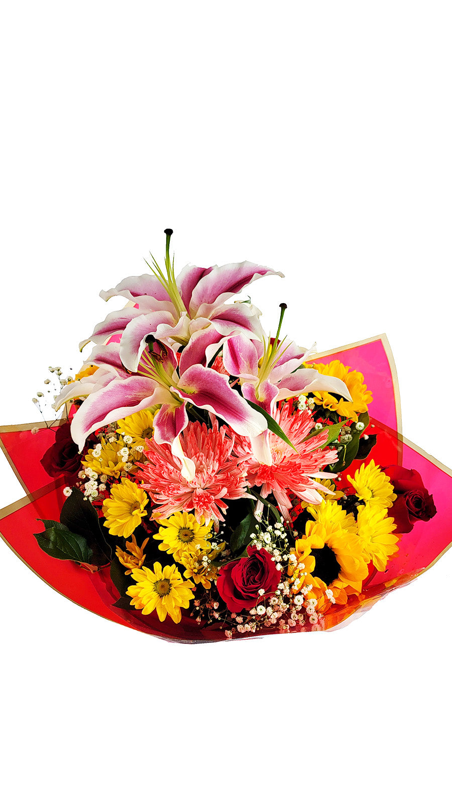 Mix Fower - Lily, Gerbera Daisy and Roses